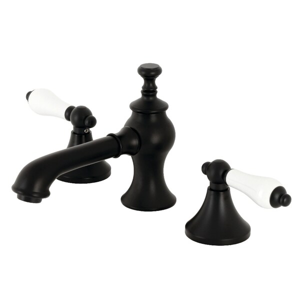 KC7060PL Vintage 8" Widespread Bathroom Faucet, Matte Black